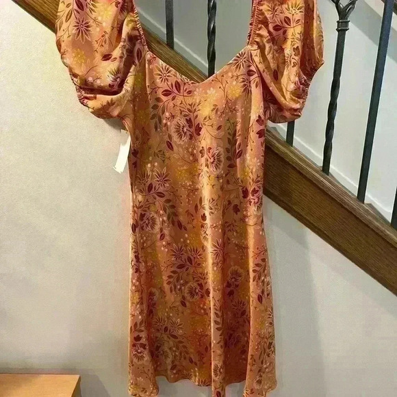 Salmon Multi Floral Dress - Picture 2 of 4